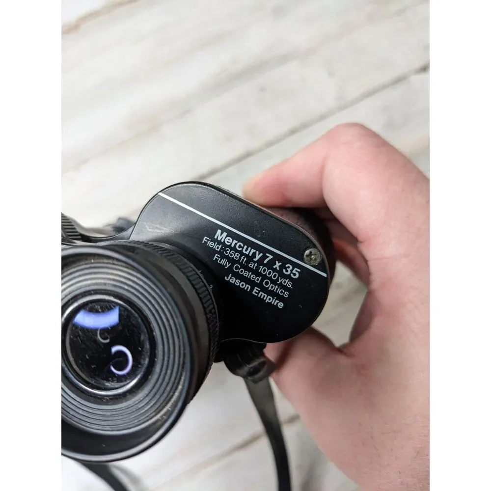 Jason Mercury 7x35 Binoculars  Model 1111 Field 385 ft at 1000 yds Coated Optics